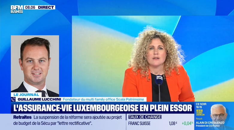 Guillaume Lucchini est l'invité de BFM Business pour parler de l'assurance-vie au Luxembourg
